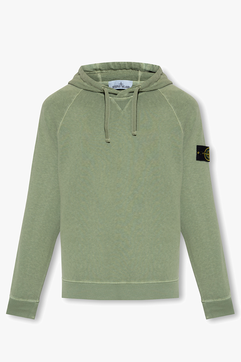 パーカー・フーディ Stone  Green Cotton Sweatshirt With Logo Green Hoodie with logo patch Stone Island - Military Jacket